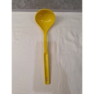 Vintage Lustro-Ware Yellow Plastic Soup Ladle L-86 Retro Utensil 10.5 Inch